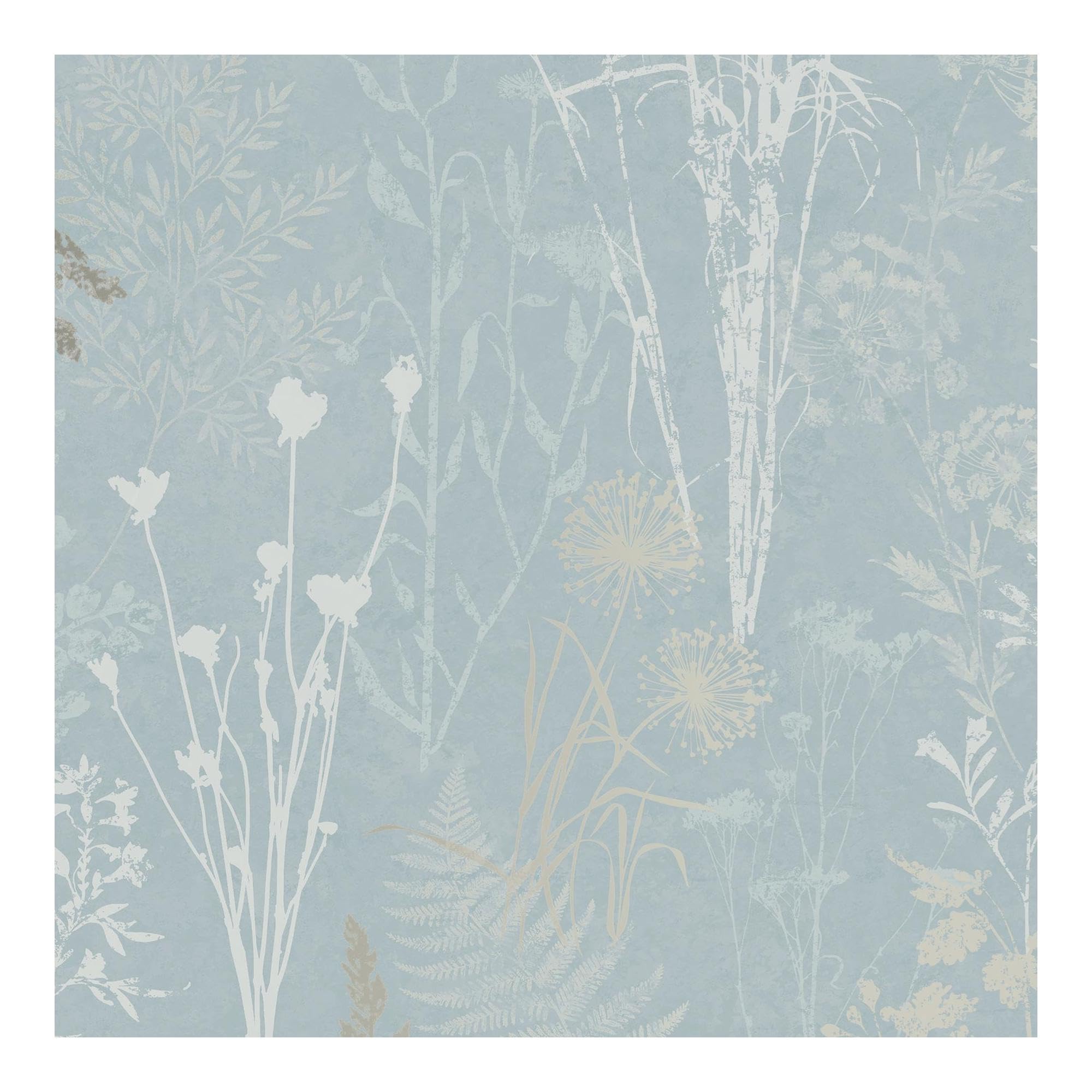 Superfresco Easy Duck Egg Metallic Organics Floral Wallpaper | Paste the Wall | Green Geometric | Eco-Friendly