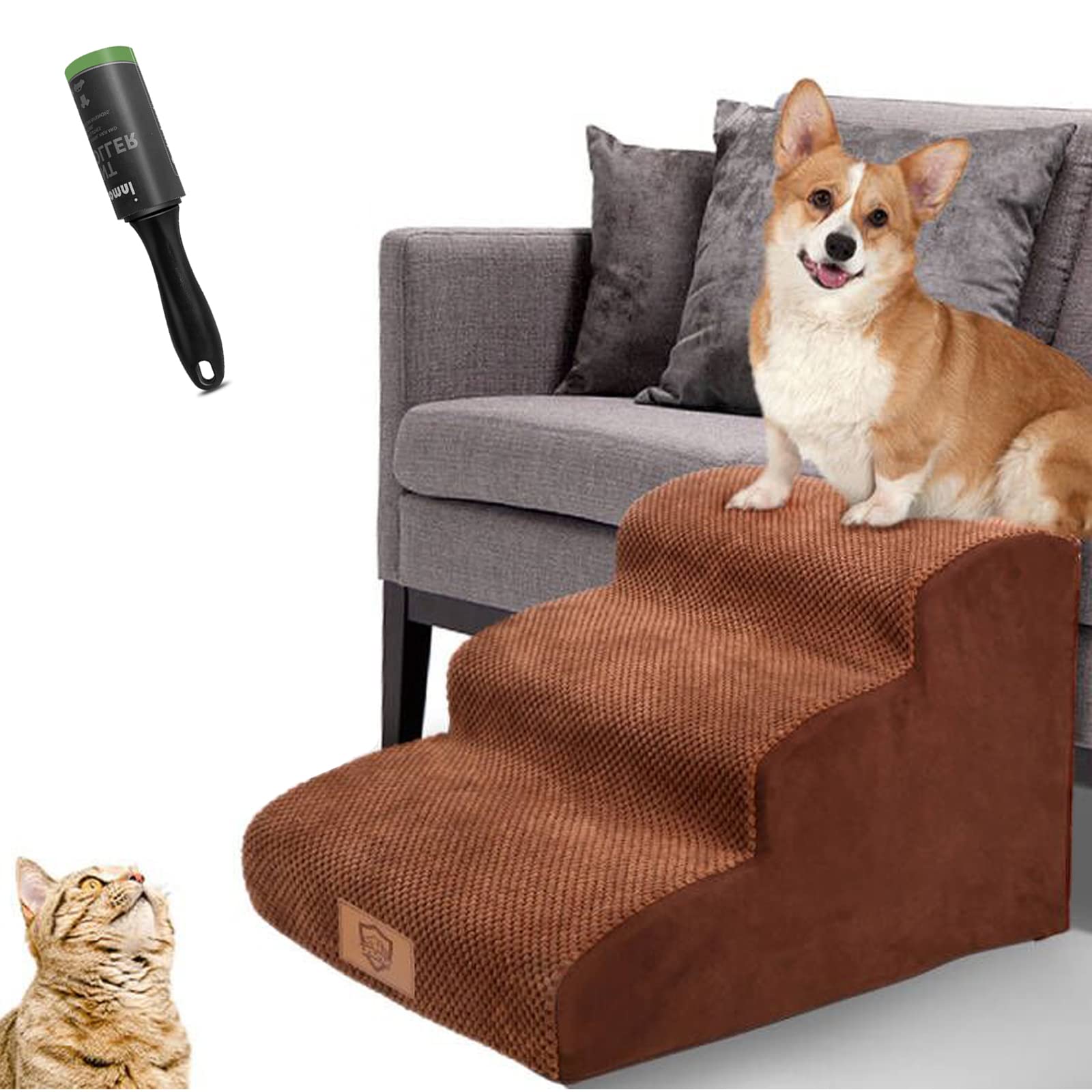 Buy MASTERTOP Pet Steps Stairs for Dogs, 3Steps Dog Stairs with