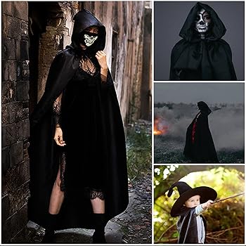 Amazon.co.jp: [IainStars] ハロウィン マント フード付 肩下約 110cm