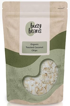 Organic Toasted Coconut Chips - Certified Organic - by Busy Beans Organic 100g