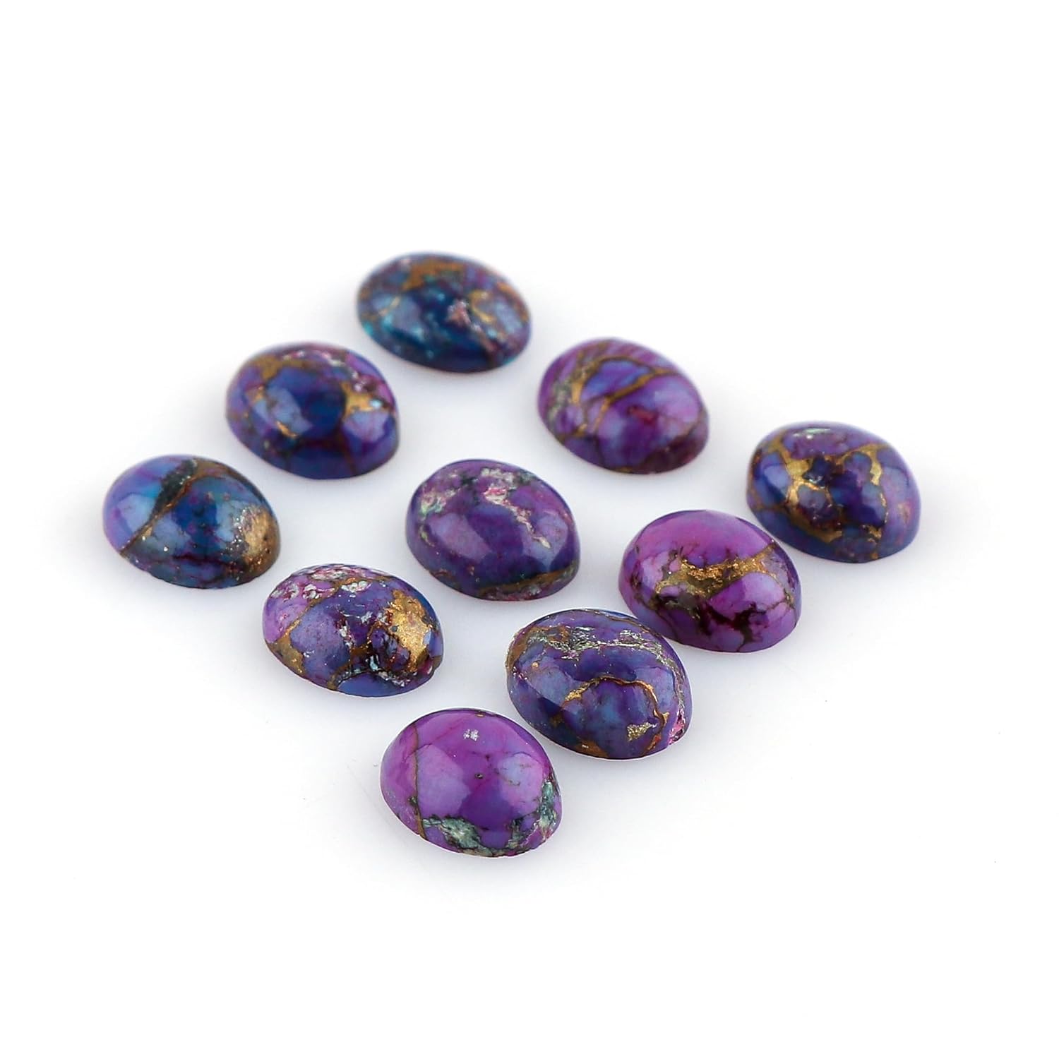 (10pcs) AAA Grade Genuine Purple Turquoise Gemstone, Wholesale Cabochon Polished Stones Supplies, DIY Crafting, Jewelry Making, Reiki & Healing Crystals, December Birthstone - Image 3