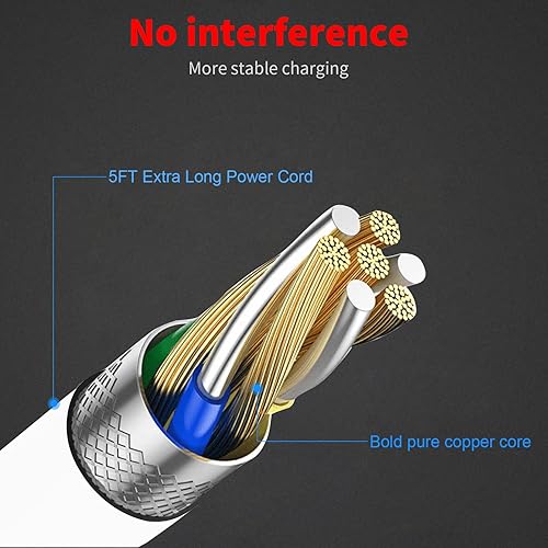 Miniatura 3 de MEROM Cable de alimentación compatible con TP-Link Deco Mesh WiFi System Modelos S4 M3 P9 M4 Cargador de repuesto para X20 X55 X60 X68 Router