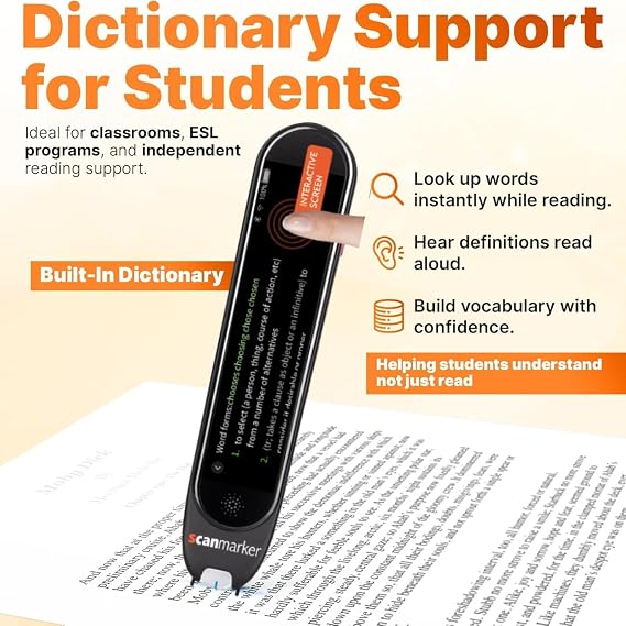 Scanmarker Pro | Reading Pen & Translation Pen | Assistive Tool for Dyslexia, Learning Difficulties & Language Learners | Translator Pen for 100+ Languages
