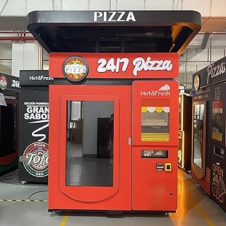 Automatic Pizza Vending Machine – 24/7 Self-Serve Commercial Pizza Kiosk for Mall, Airport & University, Touchscreen + Contactless Payment, 304 Stainless Steel For Food Entrepreneurs