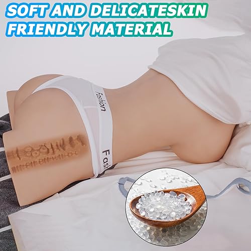 Miniatura 5 de Muñeca sexual de tamaño real de 17 libras con torso flexible, textura realista de piel de cuerpo de tamaño completo, pechos grandes suaves, agujero