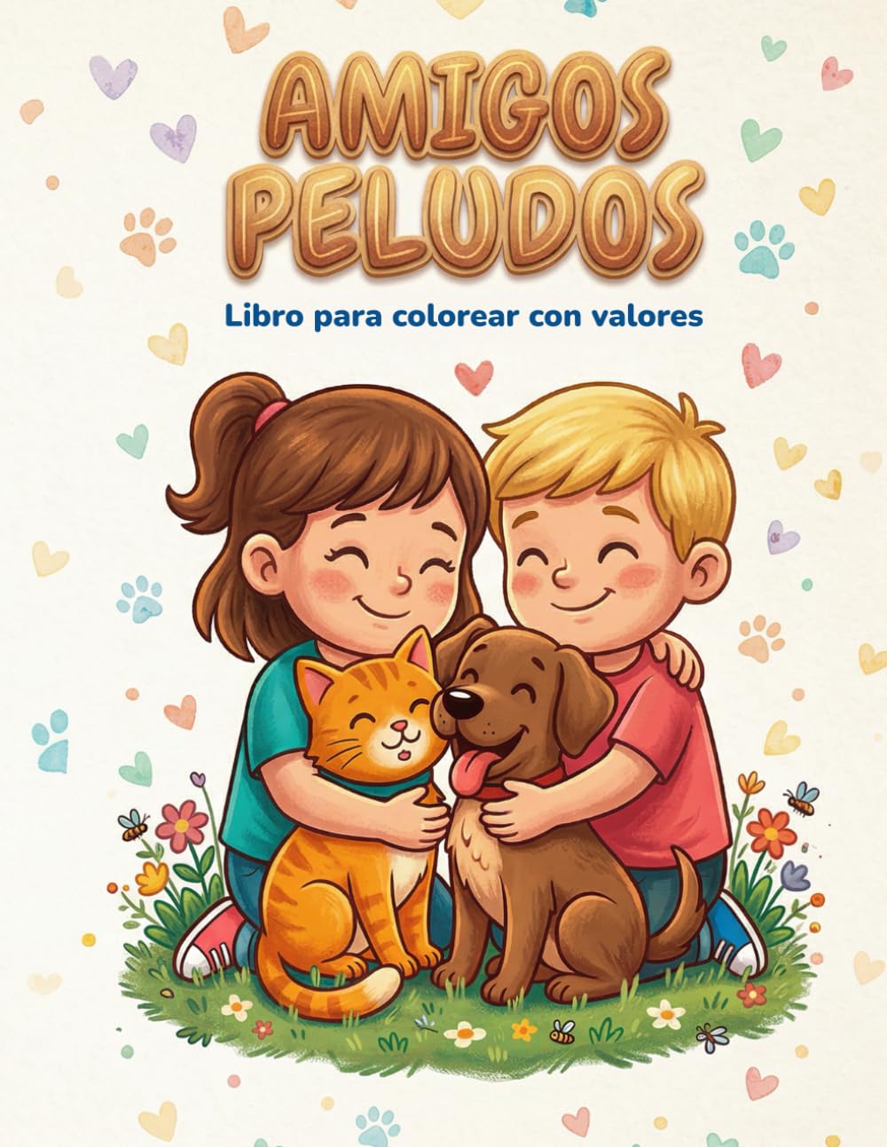 Amigos peludos: Libro para colorear con valores