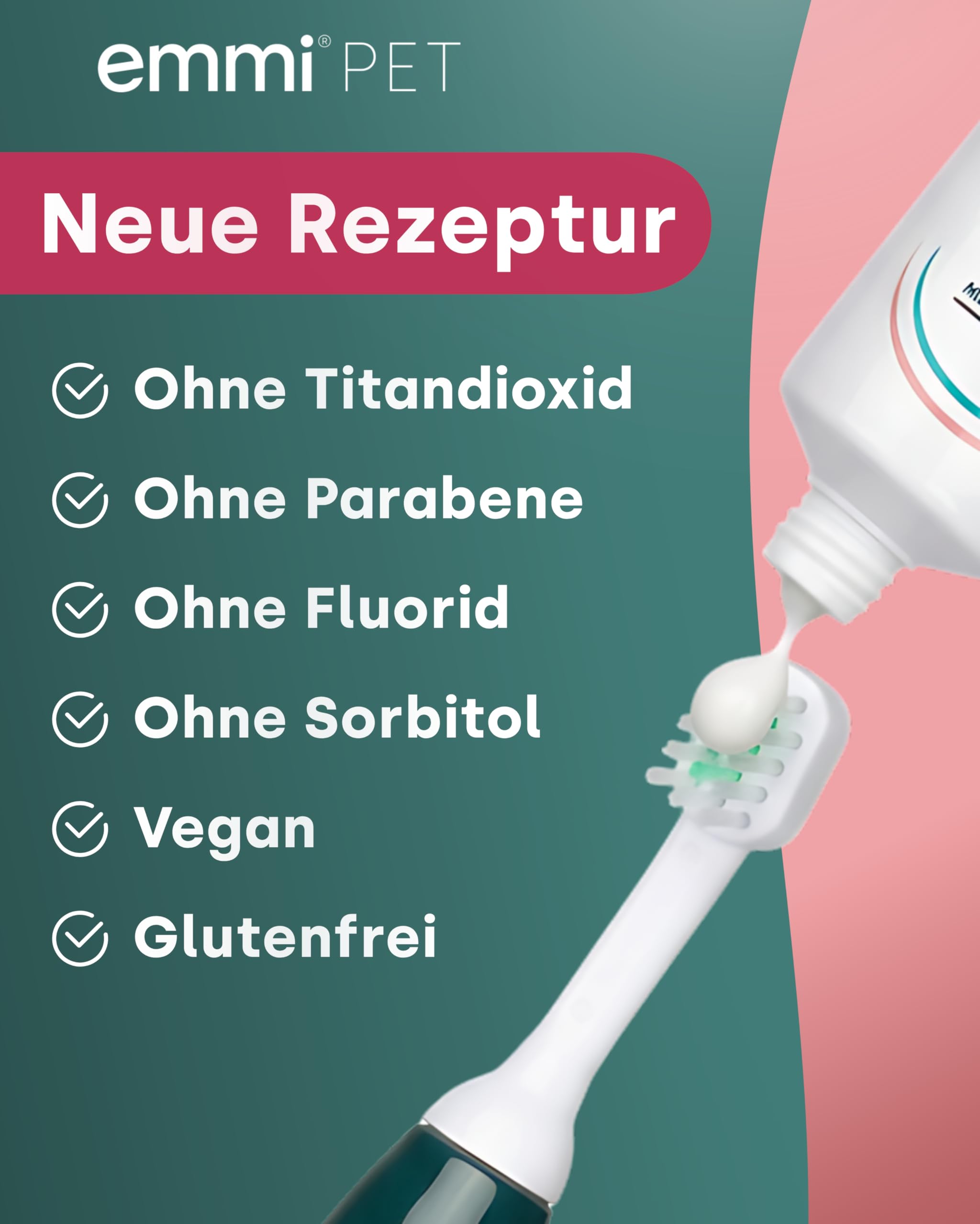 emmi-PET 2.0 Ultraschall-Zahnbürste für Hunde I Geräuschlose Hundezahnbürste reduziert Plaque & beugt Zahnstein vor I Schonende Zahnpflege ohne Schrubben I Zahnpflege Set inkl. Zahnpasta & Aufsätzen