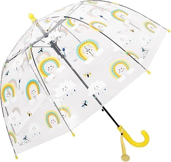 Clear Bubble Umbrella, Transparent Dome Canopy, See Through for Safety, Windproof, Auto Open, Easy-Grip Handle, Lightweight Umbrella for Rain/Sun