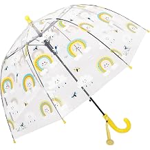 Clear Bubble Umbrella, Transparent Dome Canopy, See Through for Safety, Windproof, Auto Open, Easy-Grip Handle, Lightweight Umbrella for Rain/Sun