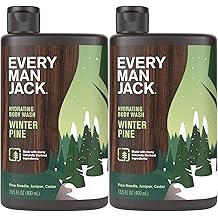 Every Man Jack Hydrating Body Wash - Winter Pine - Deeply Clean with Glycerin + Naturally Derived Ingredients - 13.5 oz (2 Pack)