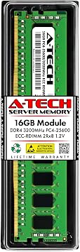 A-Tech 16GB RAM for Dell PowerEdge R740xd - DDR4 3200MHz PC4-25600 ECC Registered RDIMM 2Rx8 Dual Rank 288-Pin Server Memory Upgrade Module