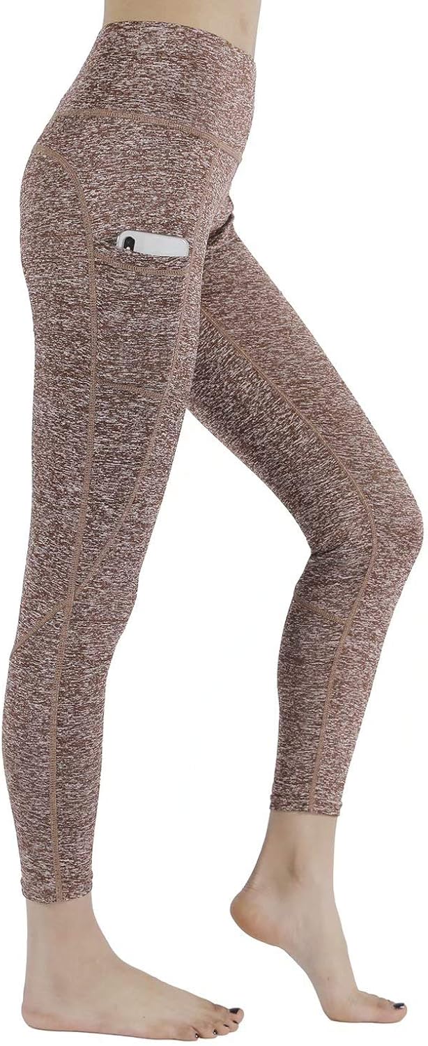 HIG Yoga Pants High Waist Leggings Tummy Control Workout Pants for Women with Outside Pockets