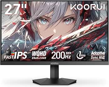 KOORUI ゲーミングモニター 27インチ WQHD 2721F Amazon.co.jp: KOORUI ゲーミングモニター 27インチ WQHD(2560x1440
