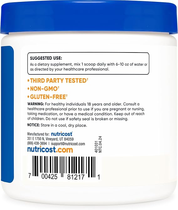 Nutricost Agmatine 100 Grams - Pure Agmatine Powder 100 Servings (Agmatine Sulfate)