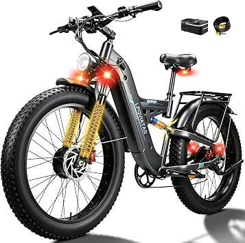 Dual Motor Ebike for Adults Max 50 MPH, 8000W Peak 52V 30AH Up to 105 Miles