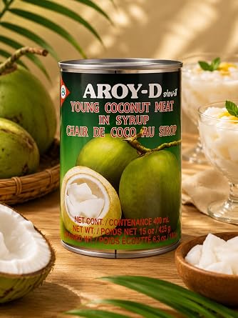 FAKHRI AROY-D Canned Young Coconut Meat in SYRUP-425G