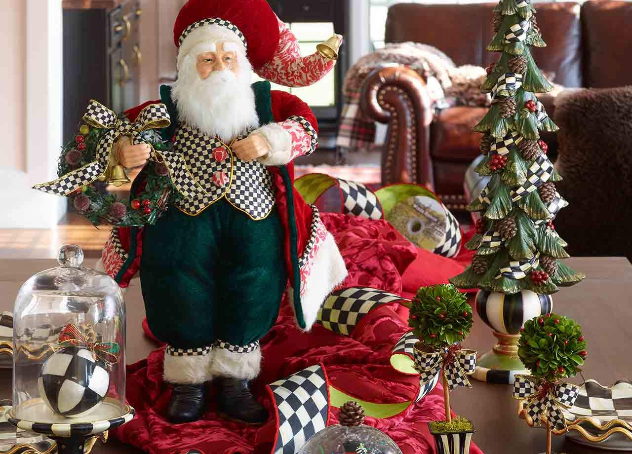 タイムセールMacKenzie-Childs クリスマス トレー、茶碗2点セット