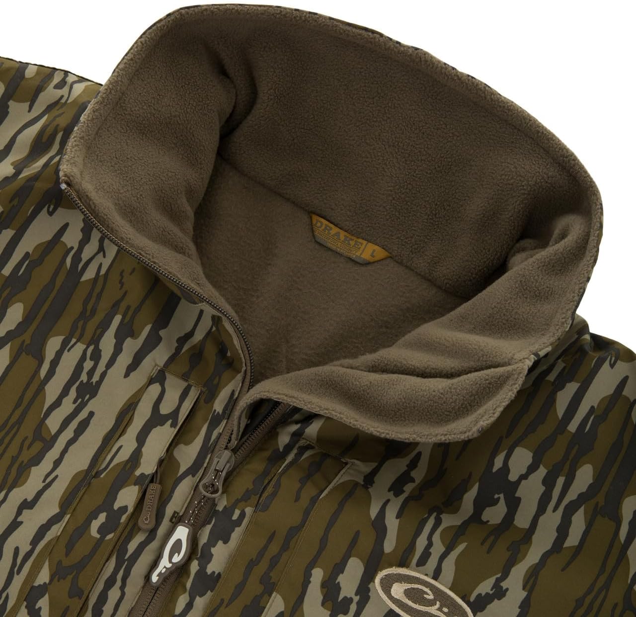 Drake Waterfowl Eqwader MST Camo 1/4 Zip Jacket, Waterproof, Fleece-Lined, Adjustable Cuffs, Men’s Hunting Pullover - Image 2