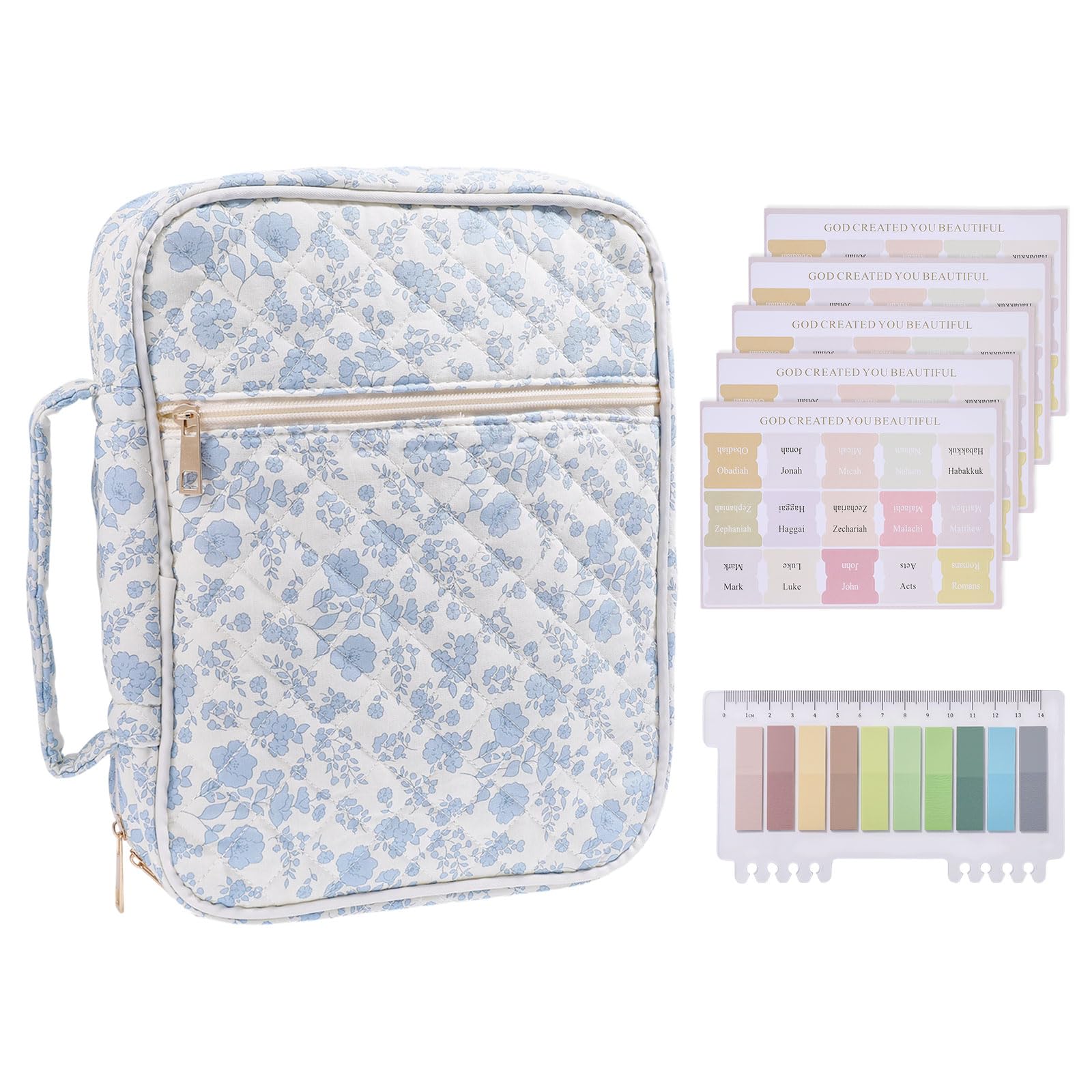 Sac de transport pour Bible à fleurs idéal pour l'étude biblique - 8