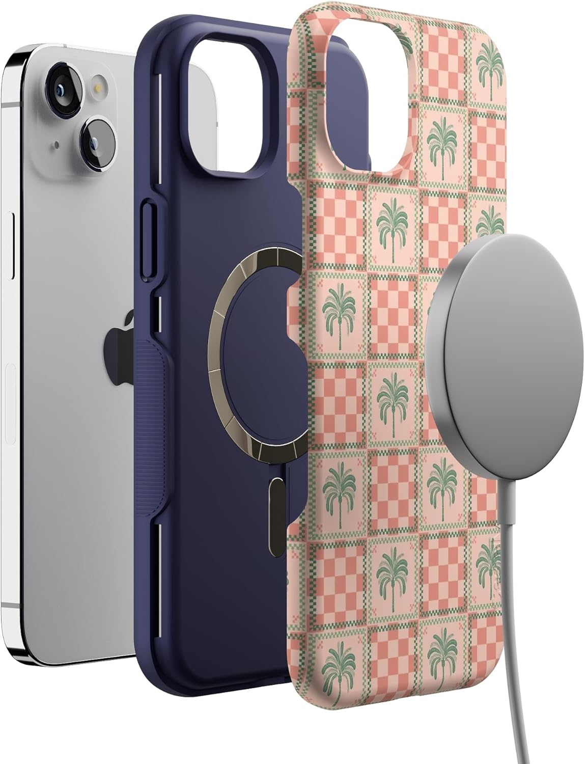 Casely iPhone 14 Plus Case | The Social Club | Palm Beach | Bold Protective Design | Compatible with MagSafe