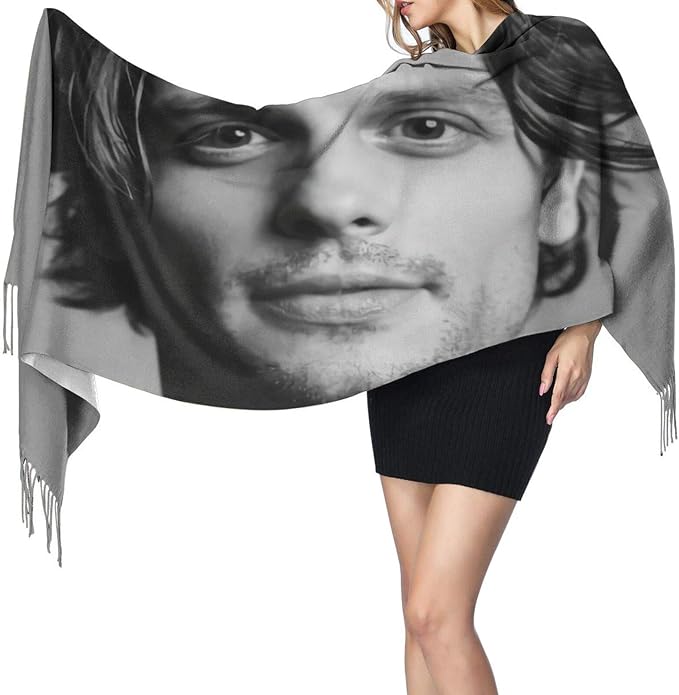 Matthew Gray Gubler Fashion Long Shawl Winter Warm Lattice Large Scarf