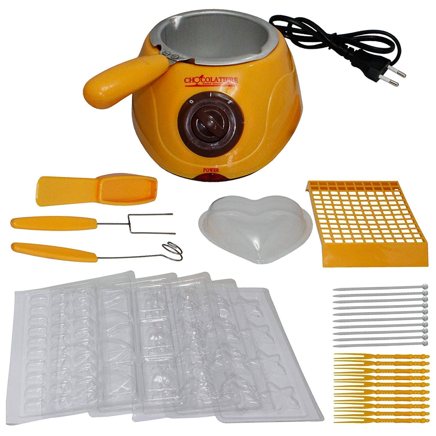 Fonicy Chocolate Melting Pot, Cheese Melter, Chocolate Fondue Fountain Machine, Cupcake Chocomaker Candy Melter, Automatic Temperature Control Anti-Scald, Melts Chocolate, Candy, Butter