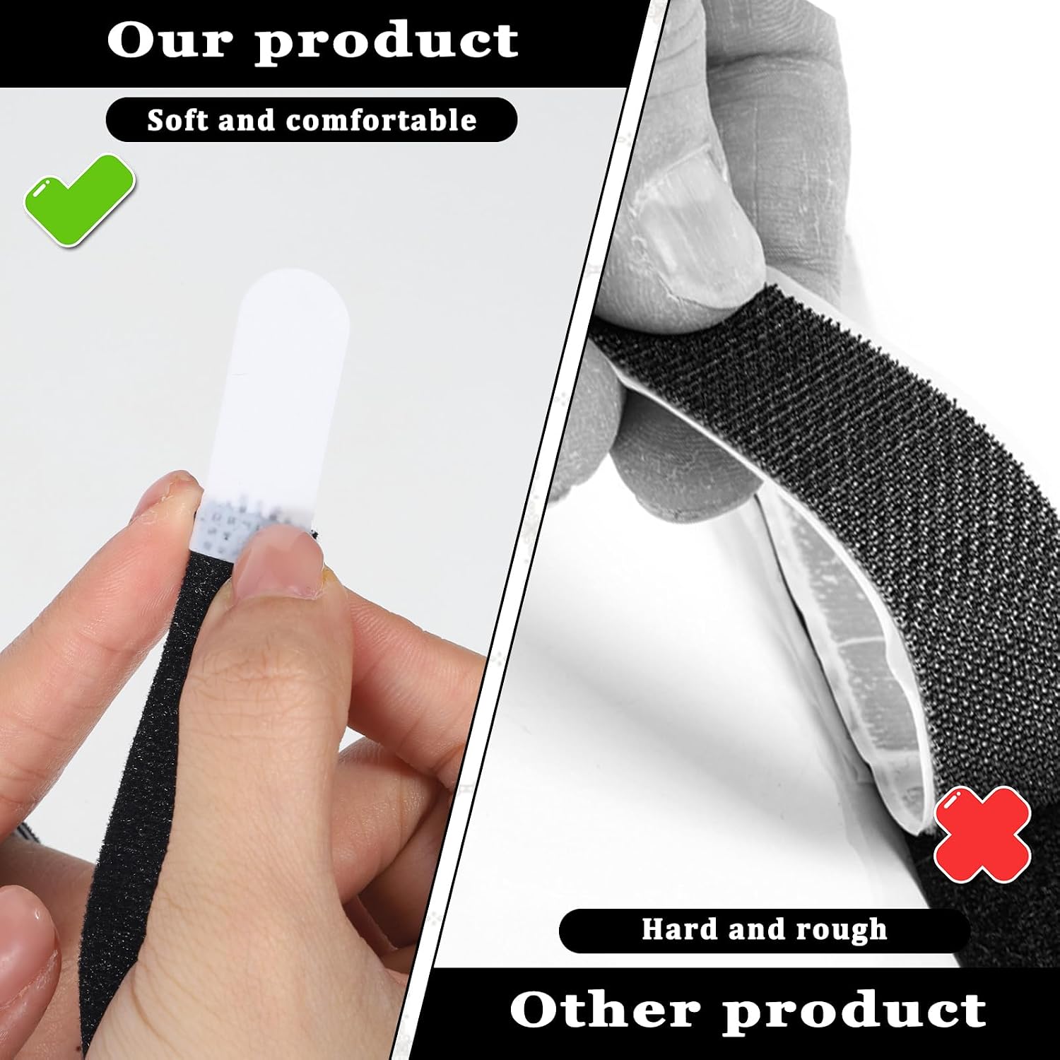Gjinxi 12pcs Buddy Tape Finger Splint Wraps Hook Loop Splint Fingers Straps Adjustable Support Bandage Straighteners for Injured Broken Sprained Toe Black Arthritis Finger Loops Tapes Rings