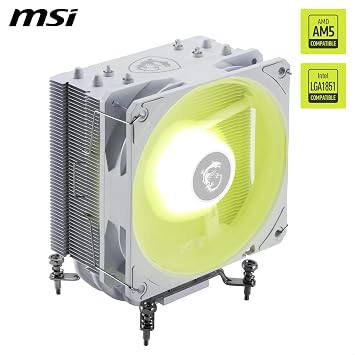MSI MAG COREFROZR AA13 WHITE 120mm ARGB White Processor Air Cooler