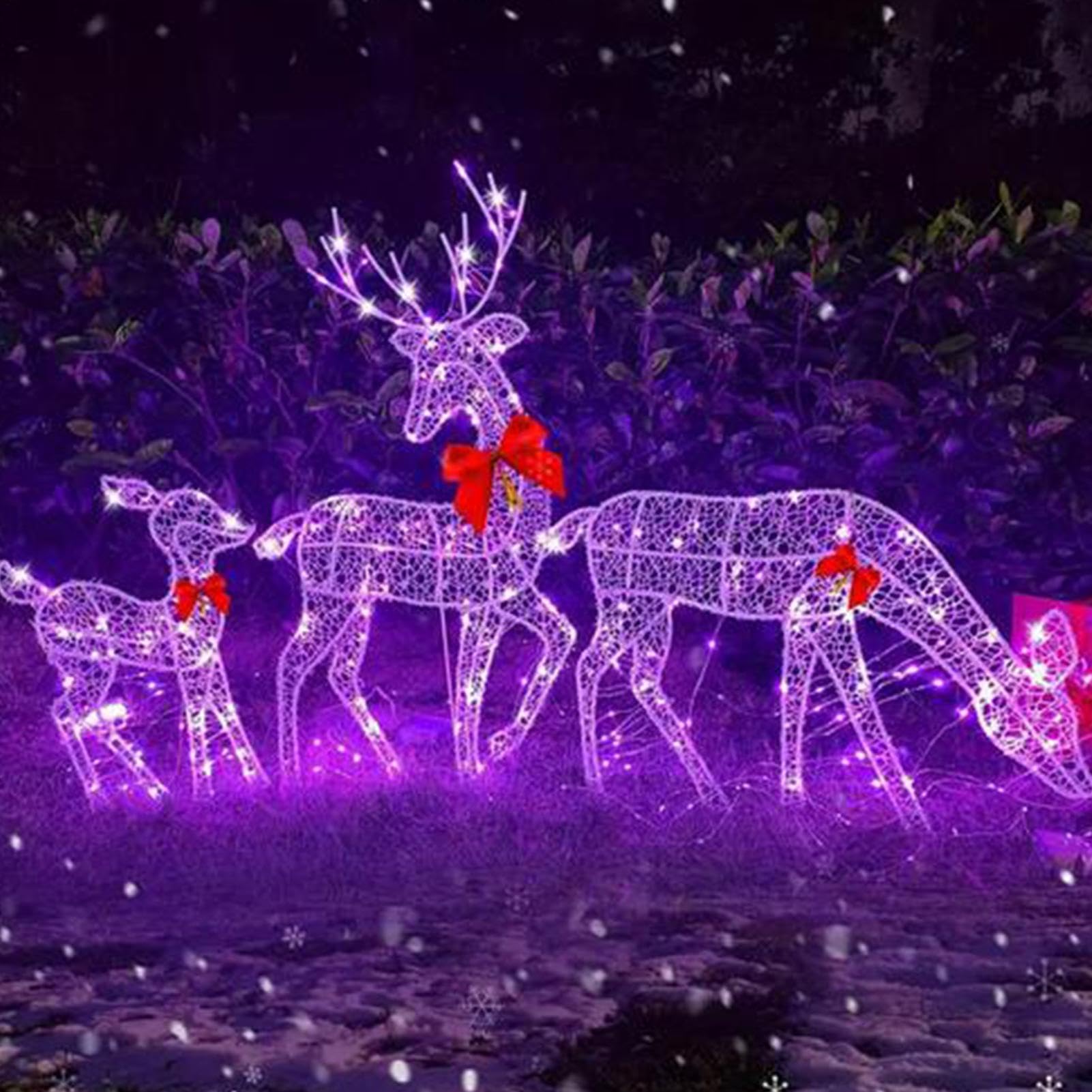 Generisch Weihnachtsrentier Rentier-Dekoschild Gartenornamente mit Schleife