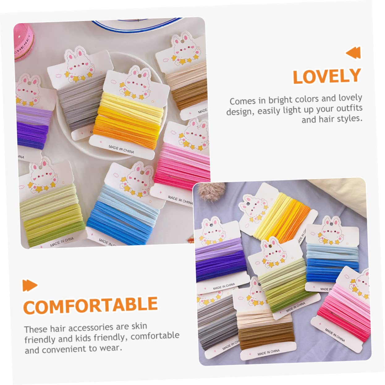 FOMIYES 105piezas Gomillas De Pelo Elásticas Para Niñas y Mujeres Accesorios Coloridos Para Peinados Diferentes Para Cumpleaños y Festividades