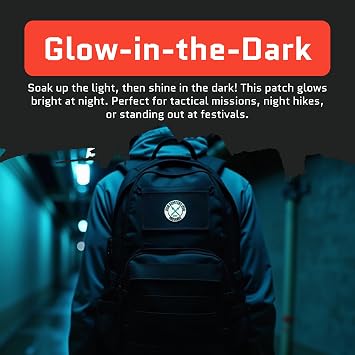 Iron Sharpens Iron Embroidery Patch - Glow in The Dark Embroidered Patches, Bible Verse Proverbs 27:17 Christian Faith Patch with Hook & Loop Fastener, Patches for Backpacks, Bags, Jeans, Vests & Hats
