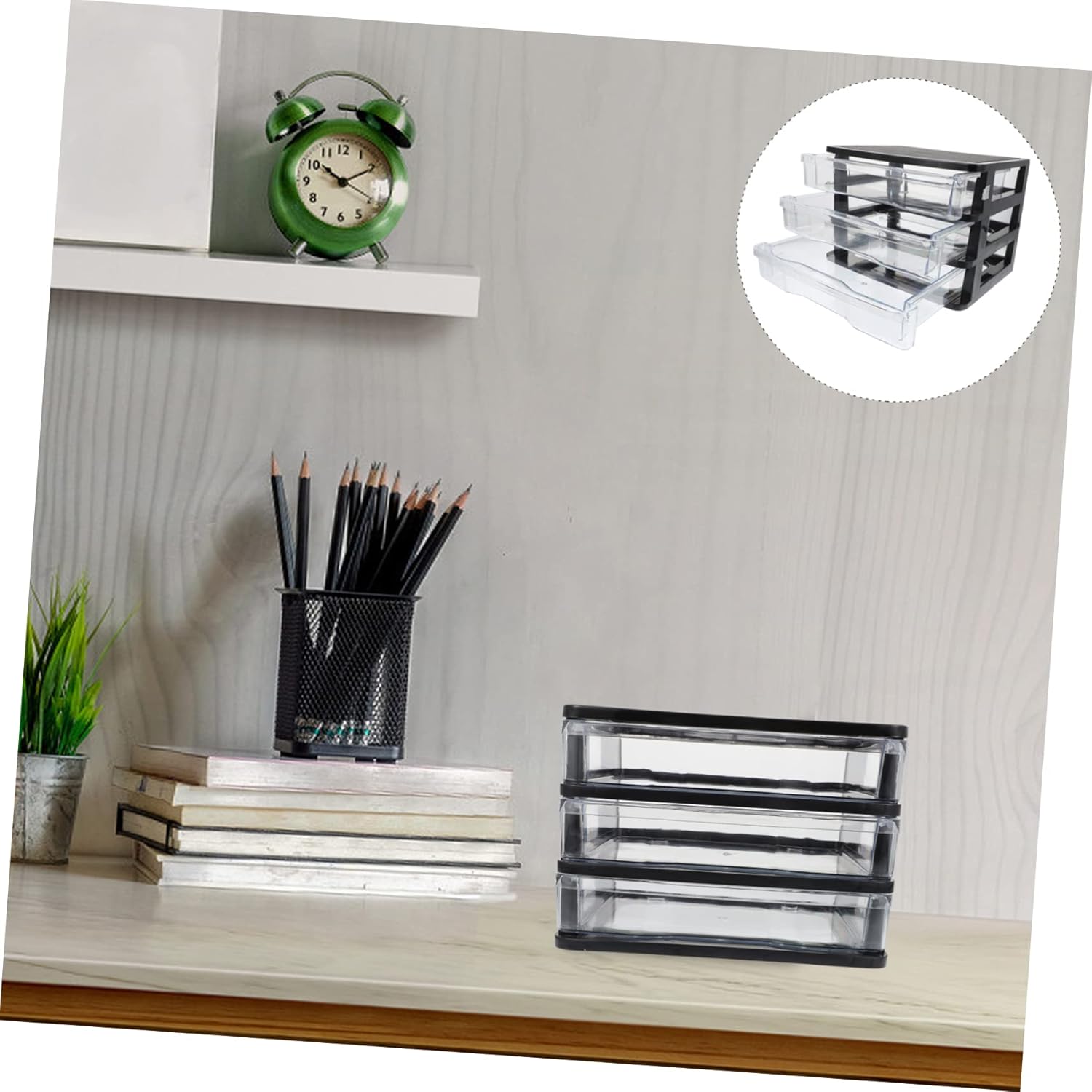 balacoo Makeup Storage Box Organizer Transparent Cosmetic Display Case for Toiletries Space-saving Storage for Sundries Design for Vanity and Bathroom