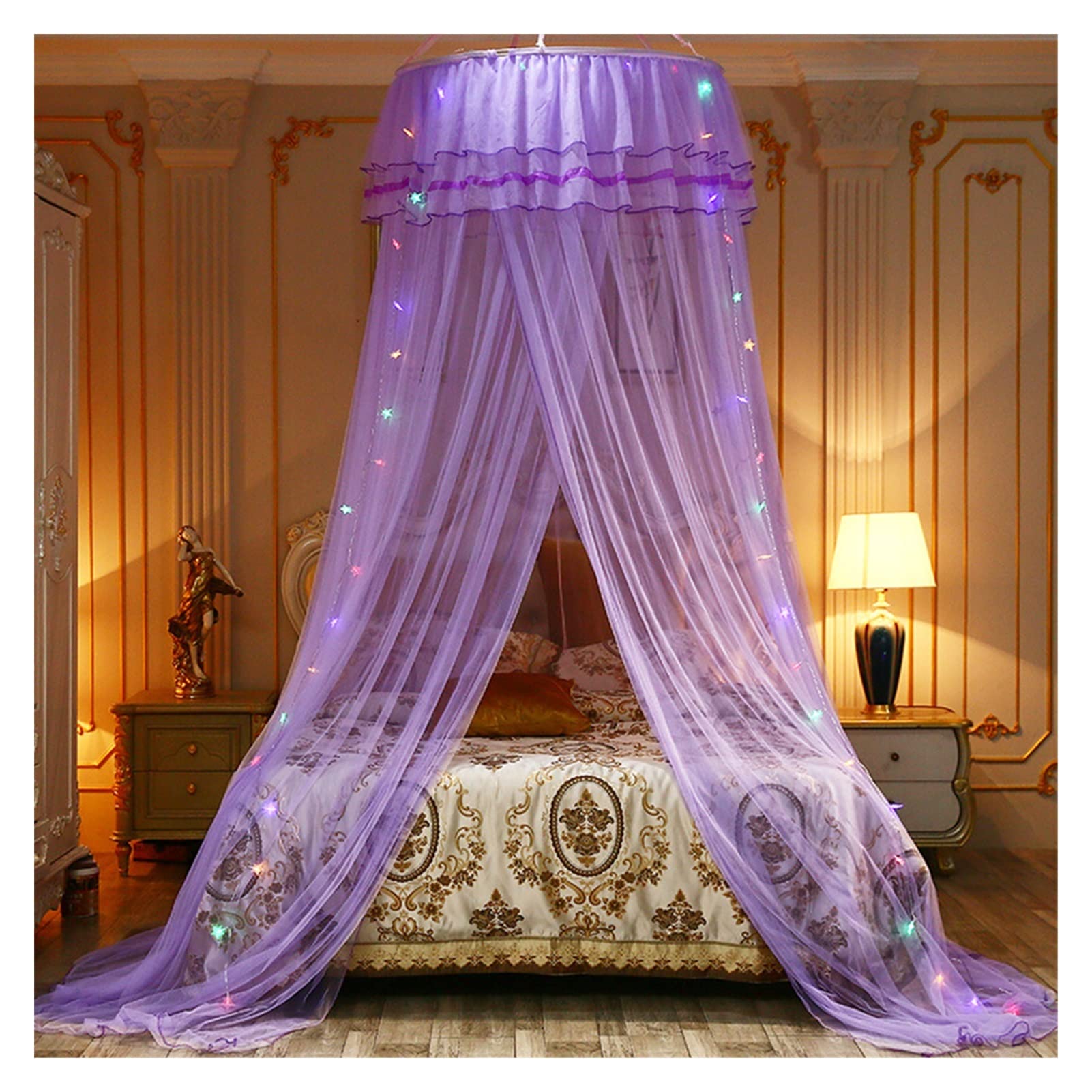 DXTFDHB Universal Dome Mosquito Mesh Net Easy Installation Hanging Bed Canopy Netting Naturals Bed