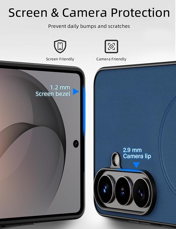 CASEKULT for Samsung Galaxy S26 Plus Case,Genuine Silicone Leather Case,Compatible with Magsafe,Slim Non-Slip Anti-Scratch Shock-Absorbent Cover for Samsung Galaxy S26 Plus,Blue by CASEKULT - Used condition - Image 6