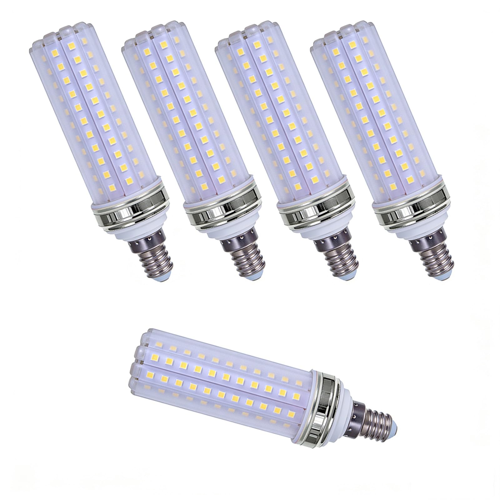 Lampadine LED E14 24W Bianco Naturale 4000K Equivalente a 240W Basso Consumo Energetico Senza Sfarfallio 2400LM Per Lampadario Plafoniera Lampada Non Dimmerabile(5 Pack)