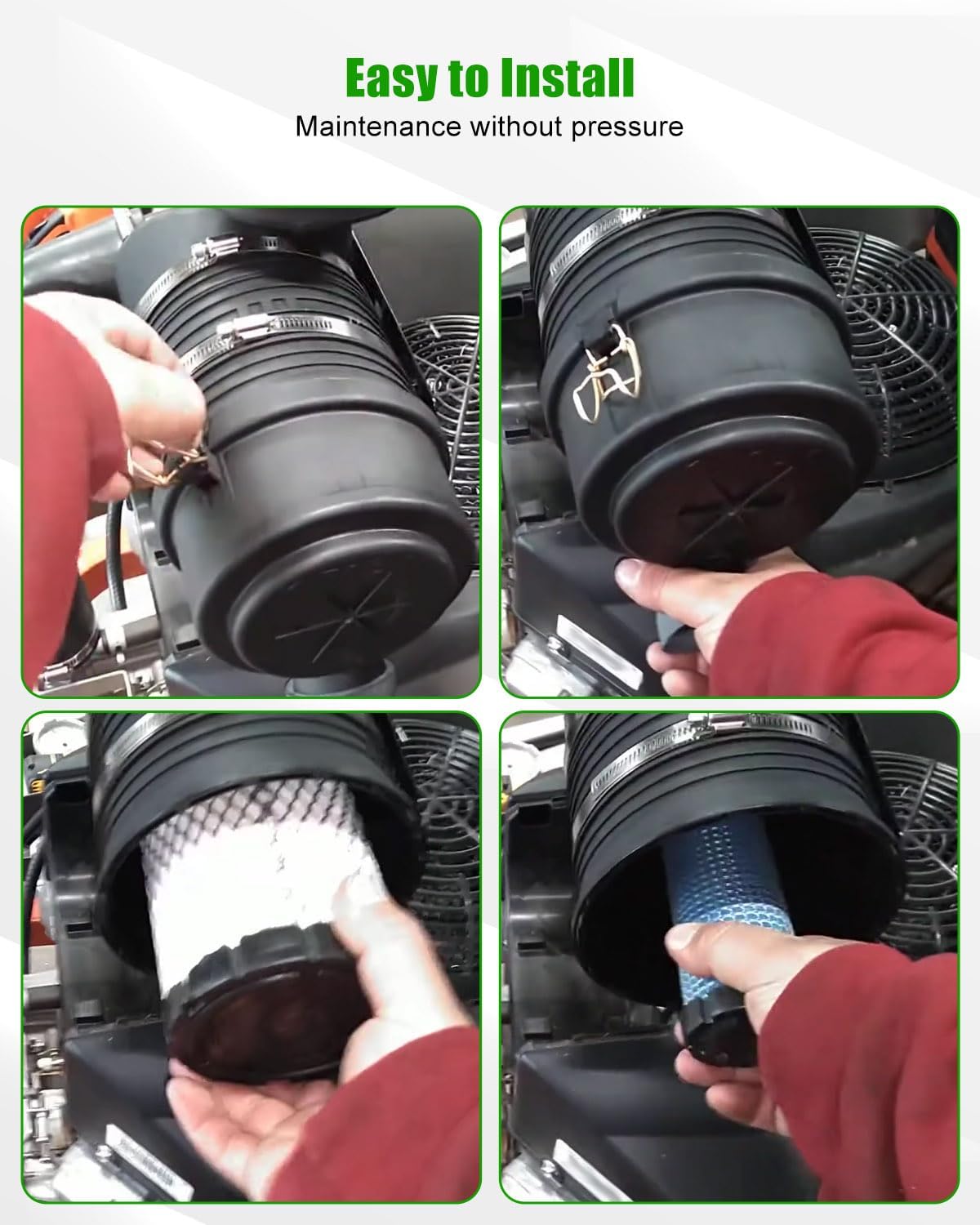 Air Cleaner Primary Filter Assembly Replace G042545 P535396 P822686 Compatible with Briggs & Stratton Toro Kawasaki, Automotive Replacement Engine Air Cleaner Housings