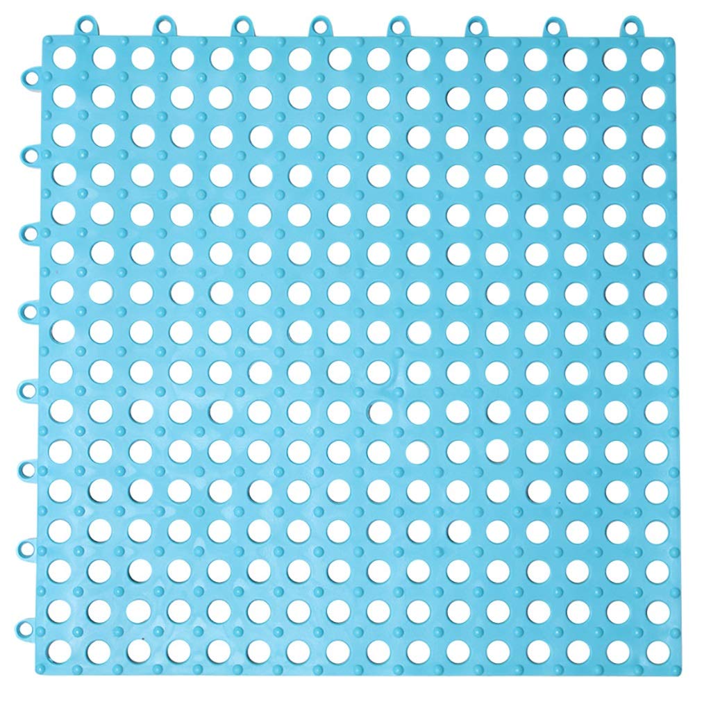 Tapis de bain anti-dérapant avec ventouses bleu tapis douche massant