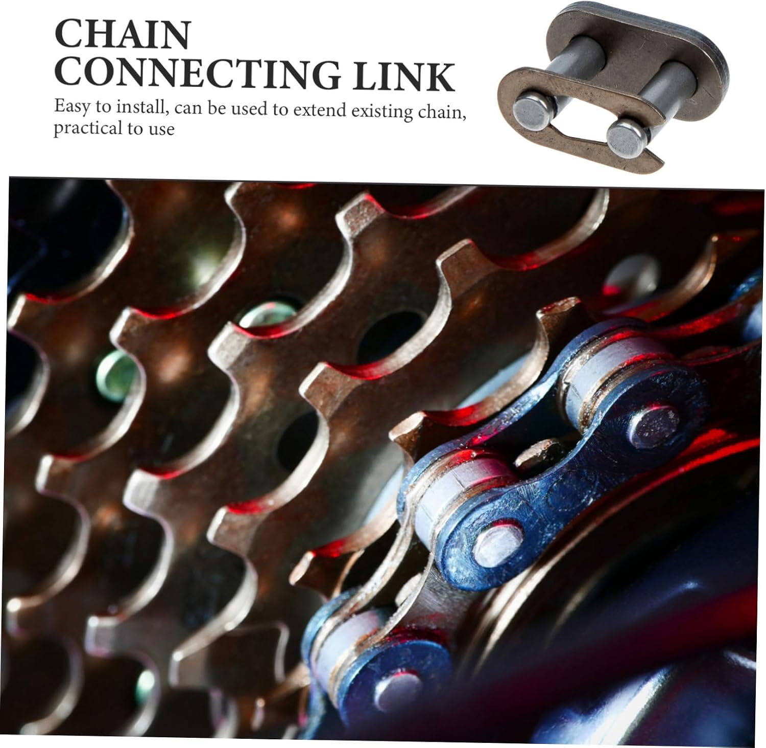 Gatuida 60pcs Roller Chain Connecting Links for Motorcycles Atv and Dirt Replacement Link Accessory for Easy Installation and Use