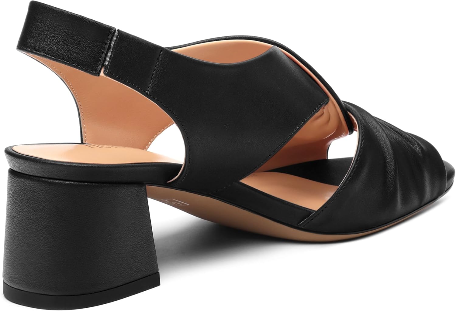 Womens Chunky Block Heels Sandals,Round Open Toe High Heeled Sandals,matte Slip On Ankle Strap Mid Sandals,leisure Dress Party Wedding Shoes 2 In - Image 5