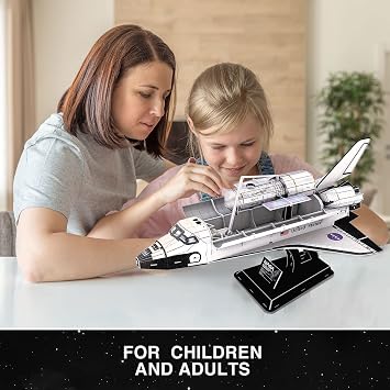 NASA - Space Shuttle Discovery 3d Puzzle | 3d Puzzle For Kids And Adults 126 Pieces | 3d Puzzles | Model Kits For Adults To Build And Kids | 3-d Puzzles
