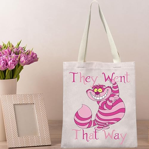 Miniatura 6 de BWWKTOP Cheshire - Bolsa de maquillaje cosmético para gatos, regalos para fanáticos de la película, con cremallera para mujeres y niñas (Went That