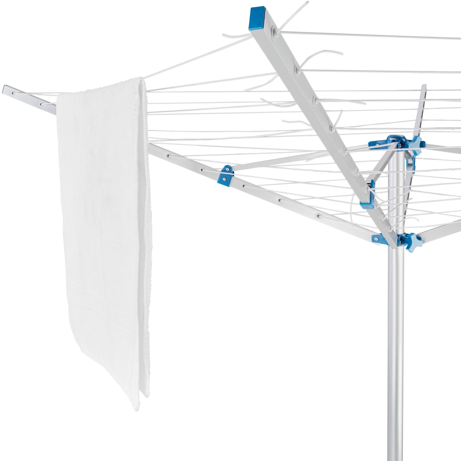 tectake Aluminium Wäschespinne Wäscheschirm | 4 Tragarme | Stufenlos höhenverstellbar - Diverse Modelle (Typ 2 | Nr. 402720)