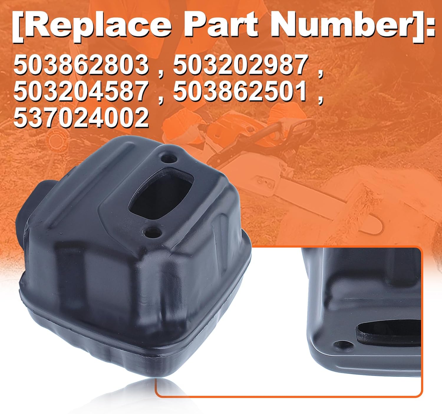 For Husqvarna 340 345 350 353 346XP For Chainsaw part, haust Muffler Kit, 503862803, 503202987, 503204587, 503862501, 537024002