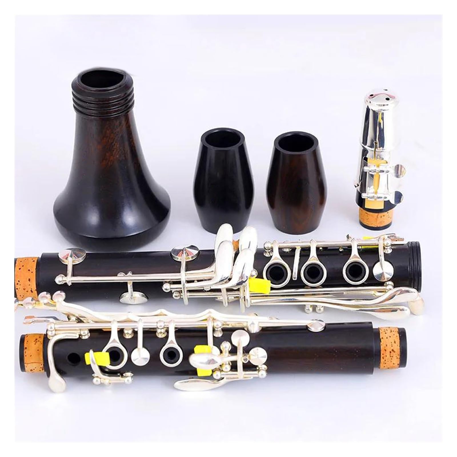 17 Tasti Corpo Tubolare In Ebano Tono Sib Clarinetto Chiavi Placcate Argento Strumenti Per Clarinetto Con Custodia Clarinetto per Principianti