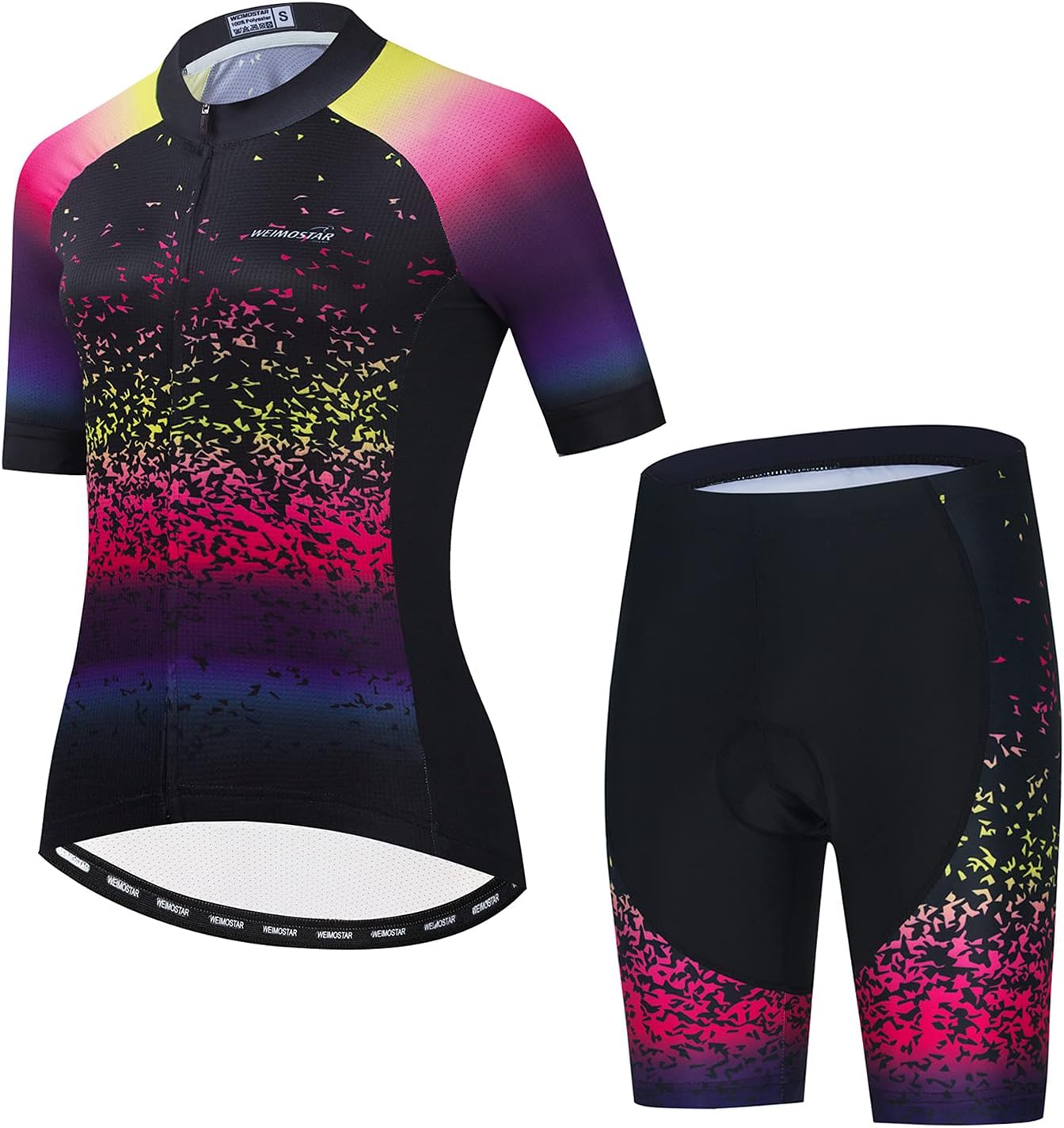 Cycling Jersey Shorts Set Padded Women Bike Bicycle Top Suit Summer