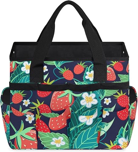Miniatura 2 de Bolsa de herramientas de jardín de frutas de fresa de dibujos animados para mujeres y hombres, bolsas de almacenamiento de herramientas de