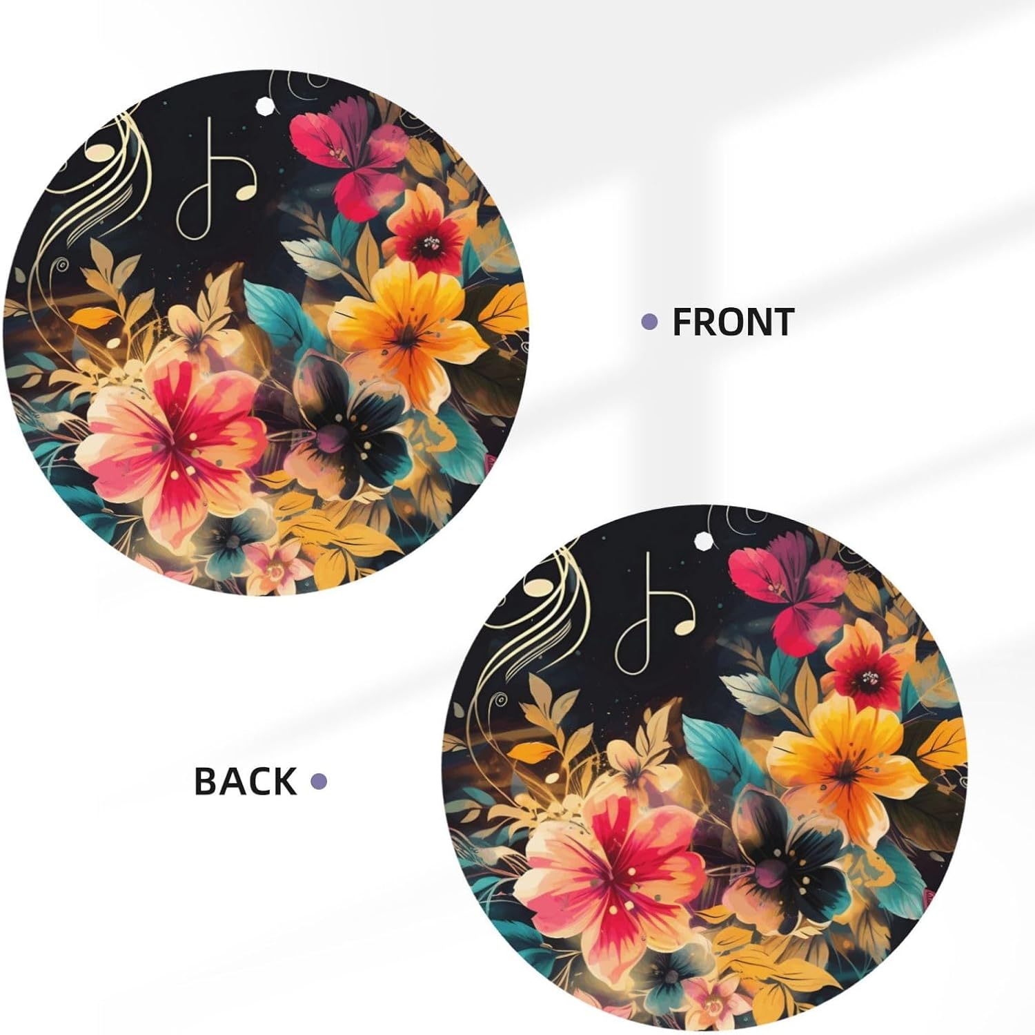 Colorful Flowers Car Air Fresheners Cards Set of 4 Pieces, Long-Lasting Auto Aromatherapy Tablets Gifts Car Rearview Mirror Pendant Hanging Scented Cards for Wardrobe Bathroom image 3