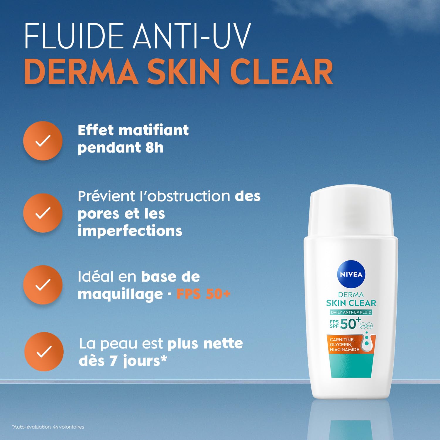 Image secondaire de NIVEA Soin Visage Fluide Anti-UV FPS50+ - Matifiant et Préventif pour Peaux à Imperfections - 40 ml