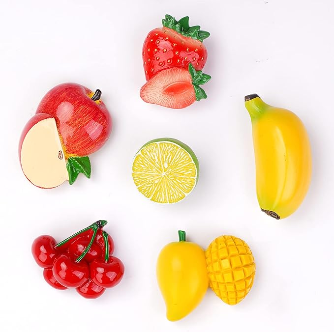 Decorative Refrigerator Magnets- Fruit-B (6PCS)