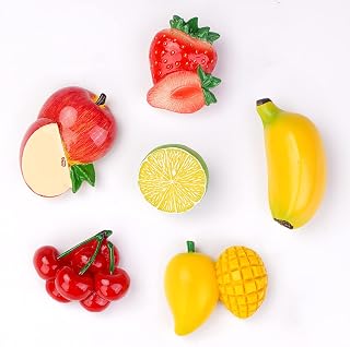 Aiuwo Refrigerator Magnets for Fridge Magnets,Cute Magnets Kitchen Decoration Fruit,Perfect for Refrigerators, Whiteboards, Maps and Other Magnetic Items (Fruit-B (6PCS))